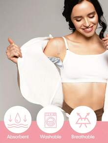 2 cặp miếng lót thấm mồ hôi hình tổ ong, có thể giặt được, thiết kế dây đeo ẩn, phù hợp với trang phục công sở, đồ tập thể dục, váy, vest, bền và có thể tái sử dụng (dành cho cả nam và nữ) - Nhiều màu - Xem 8