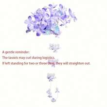 Kẹp tóc tua rua hình hoa linh lan, mặt dây chuyền hình hoa ngọc trai giả. - Nhiều màu - Xem 2