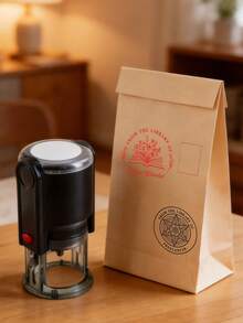 Con dấu khắc chữ tùy chỉnh, thiết kế tròn tối giản phong cách vintage, phù hợp cho sách, nhật ký, phong bì, văn phòng, con dấu ký tên cá nhân hóa, phù hợp cho bộ sưu tập thư viện, thương hiệu thương mại, quà tặng biểu tượng tùy chỉnh, phù hợp cho sinh nhật, ngày lễ, kỷ niệm, con dấu tròn tùy chỉnh - Phong cách C - Xem 7