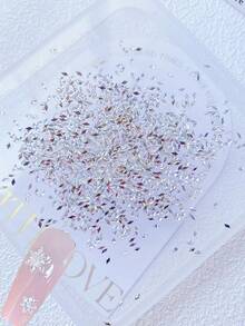 200pcs Sparkling Mini Diamond Beveled Zirconia Nail Art Rhinestone Small Flat Back Diamond Nail Jewelry Mini Rhinestone Nail Art Rhinestone High Quality Sparkling Zirconia Nail Art Rhinestone 3D Nail Art Crystal Rhinestone Pendant Nail Design Nail Gemstone Flat Back Rhinestone For DIY Fake Nail Decoration, Short Nail Patches, French Manicure, Almond Shaped Nails, French Manicure Patches, Pressure Tip Manicure, Manicure Set, Manicure Supplies - White - View 2