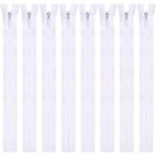 20条尼龙隐形拉链，长度分别为20厘米、25厘米、30厘米、40厘米、50厘米、60厘米，宽度为2.3厘米，适用于服装、包袋、铅笔盒、靠垫套（白色，35厘米/14英寸） - A - 查看 7