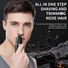 三合一可充电男士电动理发器套装 - 电动理发器 + 电动剃须刀 + 鼻毛修剪器，修容工具，理发套装，居家/旅行两用，送给父亲、丈夫、儿子、兄弟的礼物 - 查看 5