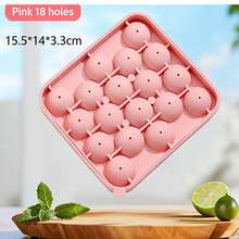 Khay silicon 18 ngăn, khuôn làm đá viên tròn, dễ lấy đá ra, dụng cụ làm đá viên bằng silicon tái sử dụng dùng trong gia đình. - Nhiều màu - Xem 14