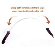 Dual-Sided Shedding Blade With Stainless Steel Blade De-Shedding Tool For All Dog Coat Types- Soft Touch Grip - View 2