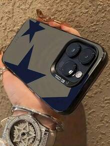 1pc Black Pentagram Pattern Full Body TPU Shockproof Phone Case Compatible With Apple 16 15 14 13 12 11 Pro Max, Series Waterproof Anti-Fall Scratch Resistant-For-Your-New- - 1 cái - Xem 4