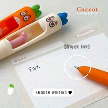 Random Style Screaming Carrot Pens, Funny Screaming Carrot Shaped Ballpoint Pens For Diary Writing, Creative Campus Drawing Tools, Learning Stationery, Push-Button Carrot Shaped Tongue Out Ballpoint Pen 0.5mm Office Supplies - A - View 5