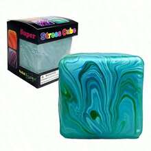 Nee Doh Same Style Flow Pattern Square Maltose Squeezing And Relaxing Release Slow Rebound Squeezing Birthday Gift - Christmas Gift- Perfect Gift - Gift(Default Without Box) - 橘色 - 查看 2