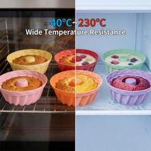 Set de 12/24 moldes de silicona mini para magdalenas, moldes con forma de calabaza antiadherentes para pasteles, flanes, gelatinas, herramientas de repostería DIY, colores aleatorios (Este producto no es de tamaño estándar, confirme el tamaño antes de comprar) - Multicolor - Ver 6