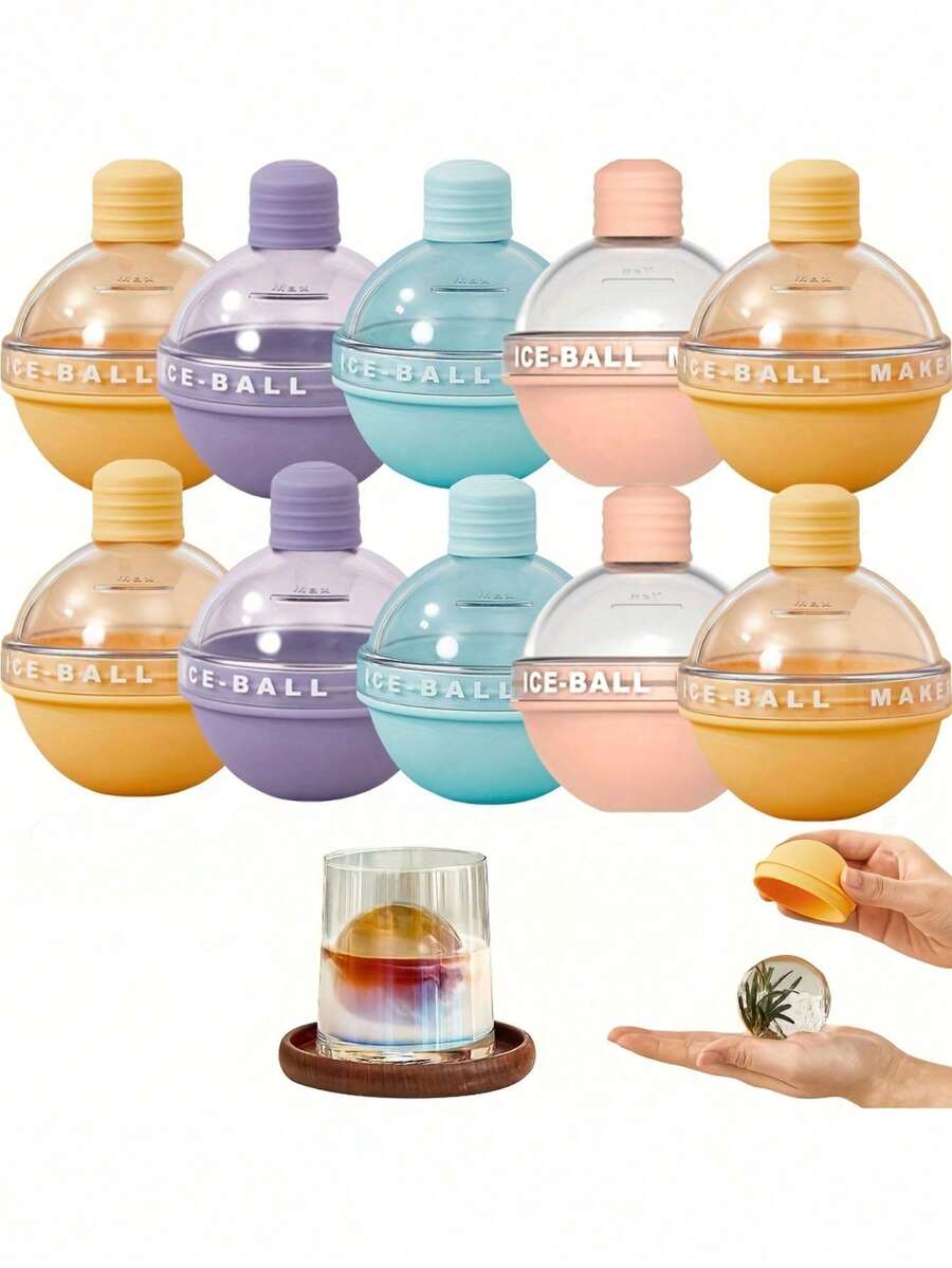 3/1 Pc Affordable Transparent Spherical Ice Tray Mold Soft Silicone Extra Large Slow-Melting Ice Balls Lock Freshness & Taste Home Bartending/Bar Commercial/Party Camping/Beverage Making Whiskey Cocktail Dedicated Ice Making Tool Perfect Practical Gift For Father's Day