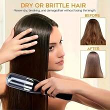 Tondeuse à cheveux sans fil rechargeable, Tondeuse à cheveux amovible, Élimine les cheveux abîmés, Soin de la couleur des cheveux, Cadeau pour les filles - B - Voir 2
