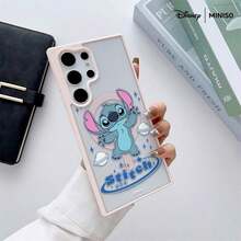 Miniso 1个迪士尼史迪奇626星球星空图案手机壳，透明磁吸防震，适用于三星Galaxy S26 Ultra/S26Plus/S26Edge/S26/S25/S24/S23/S22/A15/A16/A17/A35/A36/A37/A54/A55/A56/A57，圣诞礼物，送给女朋友 - 粉色 - 查看 6