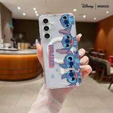 Miniso Ốp lưng điện thoại Disney Stitch Triple Stitch in hình ngộ nghĩnh khắp bề mặt, trong suốt, có nam châm, chống sốc, phù hợp với Samsung S26 Ultra/S26 Edge/S26 Plus/S26/S25 Ultra/S25 Plus/S25/S25FE/S25Edge/S24Ultra/S24Plus/S24/S24FE/S23FE/S23Ultra/S23Plus/S23/S22Ultra/S22Plus/S22/A15/A16/A17/A35/A36/A37/A54/A55/A56/A57. Quà tặng Giáng sinh cho bạn gái. - Trong suốt - Xem 2