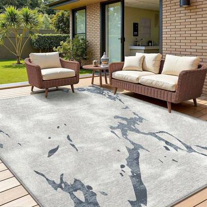 1 pieza Alfombra de estilo Wabi-Sabi con manchas de tinta abstractas para exteriores. La tela de terciopelo pesa aproximadamente 850 gramos y tiene un grosor de aproximadamente 0,6 cm. La alfombra es resistente al desgaste, antideslizante y fácil de limpiar. Hay una variedad de tamaños disponibles. Adecuado para cocina, sala de estar, comedor, dormitorio, balcón, baño, estudio y otras escenas. Es la elección perfecta para la decoración del hogar.