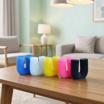1 cây nến thơm hình chữ U, đồ trang trí nhà cửa có hương thơm, vật dụng trị liệu bằng hương thơm