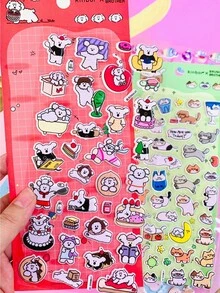 3D Stickers | Suitable For Smartphones, Bears, Fashionable Cups, Cameras, Etc. These Adorable Cartoon-Style Stickers Feature A "Reversible Magic" Shimmering Design, Sweet And Cute. Includes Children's Handbook, Decorative Materials, Small Designs, And Waterproof. - Multicolor - View 10
