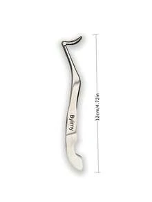Pinzas con forma de caballito de mar de acero inoxidable Byimy, adecuadas para principiantes, pinzas de alta precisión, rizador de pestañas portátil con forma de caballito de mar - Ver 5