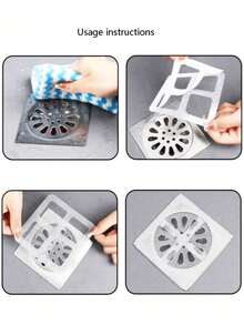 Lưới lọc tóc dùng một lần cho bồn rửa nhà tắm, nắp đậy cống tự dính, lưới lọc tóc tái sử dụng cho vòi sen và bồn tắm, miếng dán lọc cống dễ lắp đặt cho bồn rửa nhà bếp, phòng giặt, ngăn chặn tóc và côn trùng hiệu quả, vệ sinh nhà tắm, dùng một lần - Nhiều màu - Xem 5