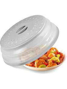 1pc Microwave Food Cover, Multifunctional Kitchen Tool Splash Guard - Multicolor - View 1