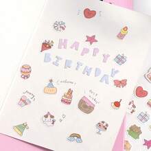 1 Sheet Cute Korean Style Animal Stickers, Small & Exquisite For Planner, Scrapbooking And DIY Crafts Scrapbook Supplies - A - View 5