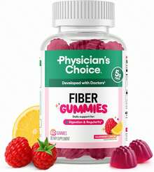 Fiber Supplement Gummies – Prebiotic Chicory Root Fiber For Digestive & Gut Support | Sugar Free Vegan Daily Gummies For Adults, 60 Count - 1 chai - Xem 1