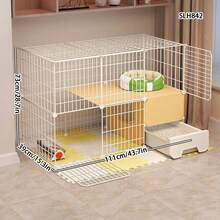 可移动室内猫笼，双层小型公寓猫屋，猫公寓 - 彩色 - 查看 13