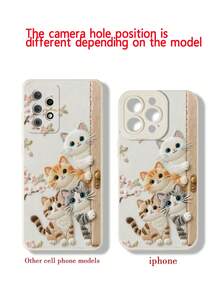 Dây đeo tay màu be in hình mèo dễ thương, ốp lưng điện thoại chống rơi sáng tạo, tương thích với iPhone 17/17Pro/17ProMax/16/11/16Pro/16Plus/16ProMax/16E/15ProMax/13/14/12/XS/XR/7G/8P, Galaxy S26/S26Plus/S26 Ultra S25/S25Plus/S25 Ultra/A16/A36/A26/A56/A50/A12/A32/A52/A72/A51/A21S/A13/A14/S24/S24Plus/S24Ultra/S20/S23/S22/A53/S20FE/S21 - Nhiều màu - Xem 7