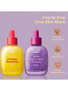 2pcs EQQUALBERRY Bakuchiol And Vitamin C Serum Set - A Dual-Action Anti-Aging And Brightening Combination For Radiant, Firm Skin | A Gentle Retinol Alternative And A Vitamin-Rich Brightening Serum. - 2 cái - Xem 8