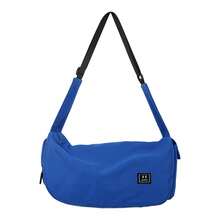 1pc Minimalist Black Unisex Crossbody Shoulder Bag, Large Capacity Urban Commuter Bag, Lightweight Multifunctional Tote Bag, Suitable For Daily Street Style - Multicolor - View 7
