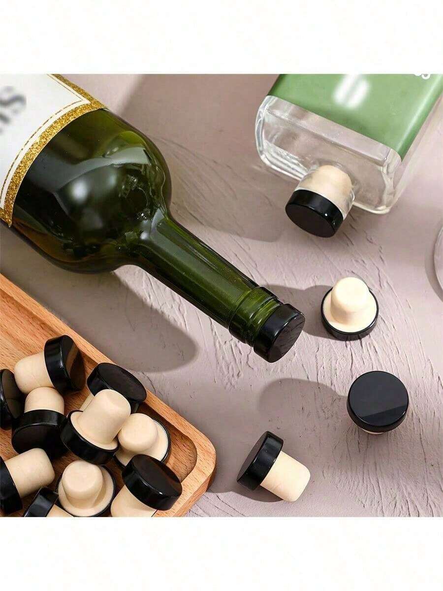 Reusable T-Shape Wine Bottle Stopper - Aluminum & Silicone - Suitable For Wine And Beer Bottles, Simple And Convenient - Multicolor - View 1