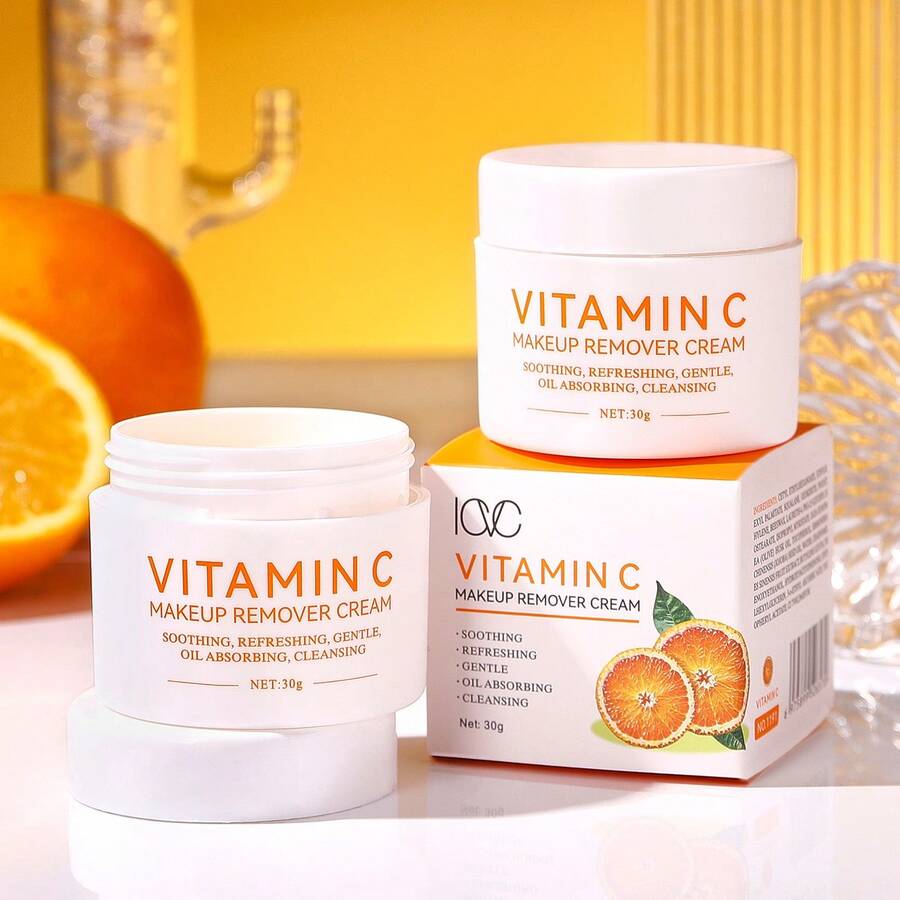 Sáp tẩy trang Vitamin C, làm sạch sảng khoái, dịu nhẹ và không gây kích ứng, tẩy trang hiệu quả cao, ngăn ngừa cặn trang điểm, thành phần làm tươi mát. - Sáp tẩy trang chứa Vitamin C (1 chai) - Xem 1