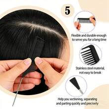 Bộ dụng cụ tạo kiểu tóc 6/5/3/1 này bao gồm lược đuôi chuột, lược viền tóc, bình xịt nước và một số dụng cụ buộc tóc, hoàn hảo để tạo kiểu tóc vuốt ngược mượt mà, tết tóc, buộc tóc đuôi ngựa, tạo kiểu tóc giả và chăm sóc tóc hàng ngày. - Nhiều màu - Xem 10