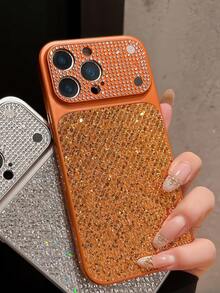 1 chiếc ốp lưng điện thoại đính đá lấp lánh mới, có cửa sổ lớn bảo vệ màn hình, tương thích với iPhone 17 Pro Max, 17 Pro, 17, 16 Pro Max, 16 Pro, 16, 15 Pro Max, 15 Pro, 15, 14, 14 Pro Max, 14 Pro, 13 Pro Max, 13 Pro, 13. Ốp bảo vệ điện thoại thời trang. - Nhiều màu - Xem 2