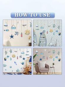 12pcs Wooden Marine-Themed Hanging Decorations, Summer Ocean Animal Decorations, Ocean Fish Ornament, Summer Decor, Home Decor, Nautical Theme Party - Multicolor - View 6
