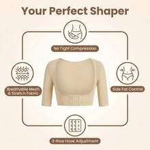 1pc Women's Adjustable U-Shaped Bust Support Arm Sleeve, Suitable For Daily Wear, All Season - Beige - View 8