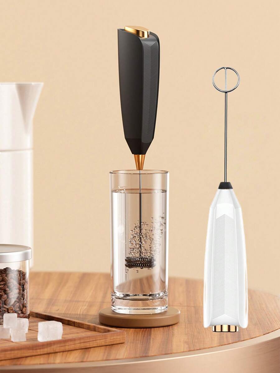 Máy tạo bọt sữa điện, máy trộn mini với hai đầu đánh trứng, que đánh bằng thép không gỉ, thích hợp để pha cà phê, đánh kem, cappuccino, latte. - Nhiều màu - Xem 1