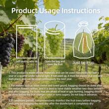 Bộ 15 túi lưới bảo vệ cây trồng và trái cây có thể tái sử dụng - Túi chống sâu bệnh và chim chóc cho cà chua, nho, táo và các loại cây trồng khác. - A - Xem 10