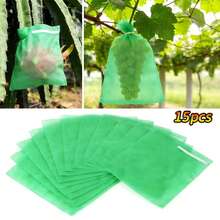 Bộ 15 túi bảo vệ trái cây, lưới che cây và lưới chống chim, chống côn trùng. Thích hợp cho cà chua, nho, táo và các loại cây trồng khác trong vườn. Túi bảo vệ có thể tái sử dụng. - A - Xem 5