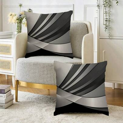 Bộ 2 vỏ gối in họa tiết hình học trừu tượng tối giản phong cách Bohemian, phù hợp với nhiều loại phòng ngủ - Trang trí phòng - Trang trí phòng ngủ - Trang trí ngày lễ - Trang trí tiệc - (Không bao gồm ruột gối) - (Không thêu) - (Nhiều kích cỡ) - (In một mặt)