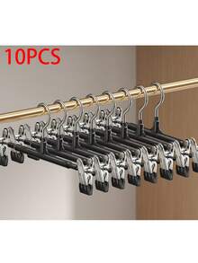 60 piezas/20 piezas/10 piezas Pinzas de plástico recubierto para pantalones, faldas y ropa interior para adultos, pinzas de acero inoxidable resistentes a la oxidación, pinzas especiales antienvejecimiento para pantalones, tendedero para uso doméstico - Multicolor - Ver 9