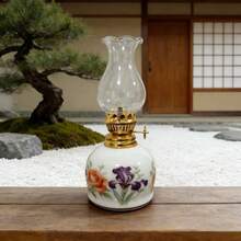 1pc Vintage Ceramic Oil Lamp, Home Tea Room Courtyard Decor Oil Lamp, Antique Kerosene Lamp, Create Ambiance, Outdoor Lighting, Home Decor, Holiday Gift, Outdoor Courtyard Atmosphere Oil Lamp, Camping Wedding Fuel Lamp, No Electricity No Oil - 1PC - View 8
