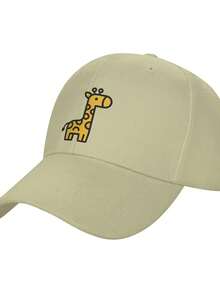 Its A Giraffe With A Crown On Its Head Printing Fashion Dad Baseball Cap  Men And Women Leisure Hat - Khaki - View 1