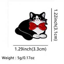 3pcs Cute Black Cat Cartoon Brooch, Original Design Cat Enamel Brooch, Adorable Pet Lapel Pin, Student Backpack Accessory Gift, Clothing & Bag Decor Metal Animal Brooch Badge - A - View 4