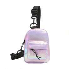 Teenager Laser Mini Backpack, Checkerboard Crossbody Bag, Colorful Chest Bag, Casual Outdoor Phone & Coin Purse - A - View 15