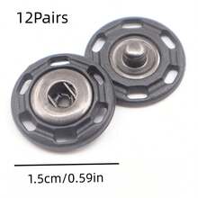 Khuy bấm tròn ẩn, khuy nhựa không lộ ra ngoài, thích hợp cho áo khoác, áo sơ mi, may vá, khuy ẩn đa năng. - nhiều màu - Xem 25