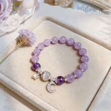 1件简约时尚甜美女孩星月水晶串珠手链 - 彩色 - 查看 6