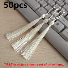 50 Piezas/Bolsa Flecos de borla de 13cm Adorno de flecos para coser accesorios de cortinas Decoración de boda DIY - 50 borlas - Ver 9