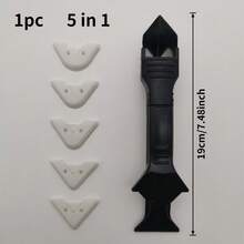 1 件装多功能硅胶刮刀和填缝工具 - 五合一胶水去除器、密封胶修整器、瓷砖缝隙刮刀、斜角美化刮刀，适用于厨房、浴室、窗户 - 无需电源，无电池手动工具 - 均碼 - 查看 7