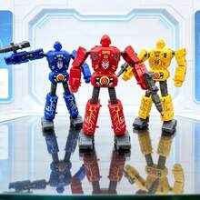 2-In-1 Transforming Robot Cartoon Ballpoint Pen, Creative Stationery Pen That Can Transform Into Robot, Gift For Elementary School Boys - Multicolor - View 5