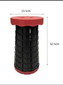 Outdoor Rainbow Portable Folding Stool, Plastic Foldable Chair, Travel & Queuing Chair, Fishing Stool, Adjustable & Telescopic - Multicolor - View 12
