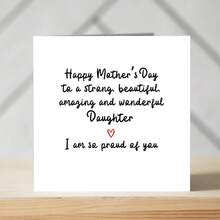 Fun Mother's Day Cards, Mother's Day Card For Daughter, Daughter Mothers Day Card From Mum Dad Or Parents - Multicolor - View 1